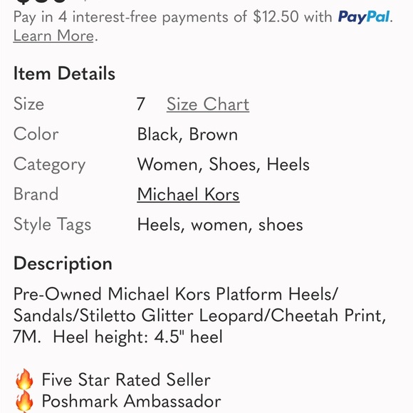 Michael Kors Black and Gold Textured snakeskin print Heels size 7 - Picture 14 of 15